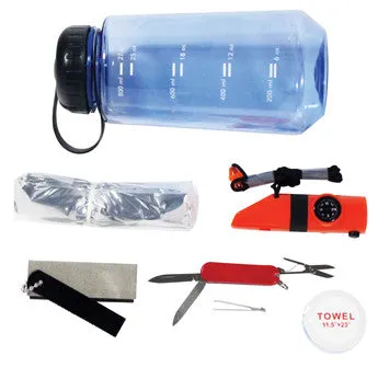 16 in 1 Survival Emergency Camping Drinking Water Bottle Gear Knife Tool Set Kit