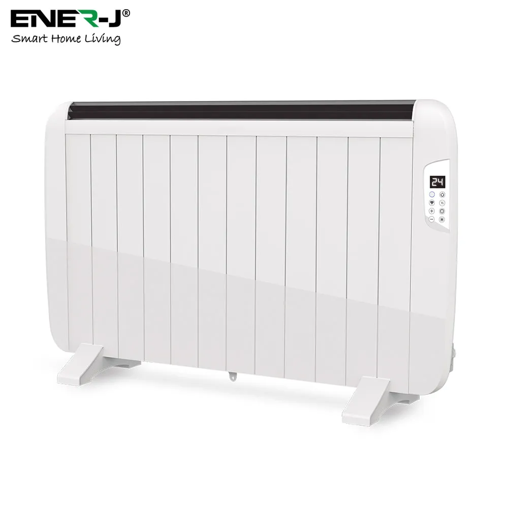 2000W Smart Electric Radiator Heater with LCD Display & Voice Control, 7-Day Timer Function with WIFI, Free Standing or Wall Mountable