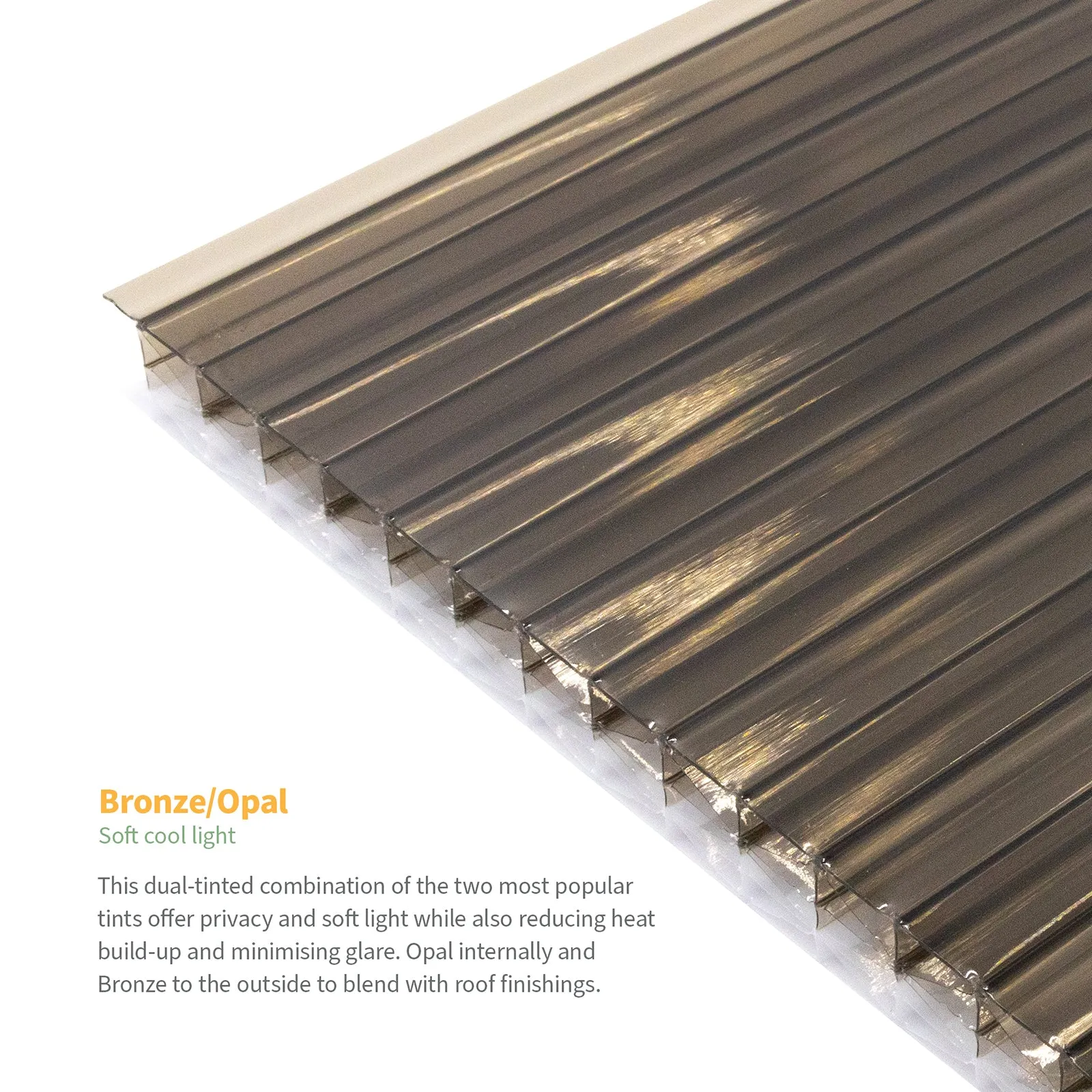 25mm Bronze/Opal Polycarbonate Sheets