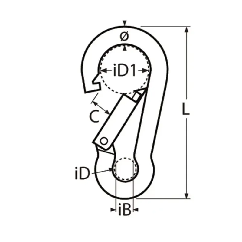 Anti-Corrosion Stainless Steel Snap Hook Sd-30779