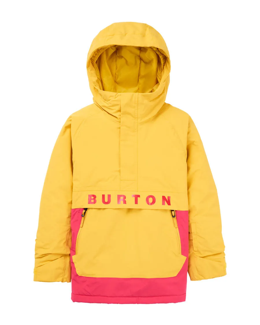 Burton Kids' Frostner 2L Anorak Goldenrod/Azalea Pink 2025