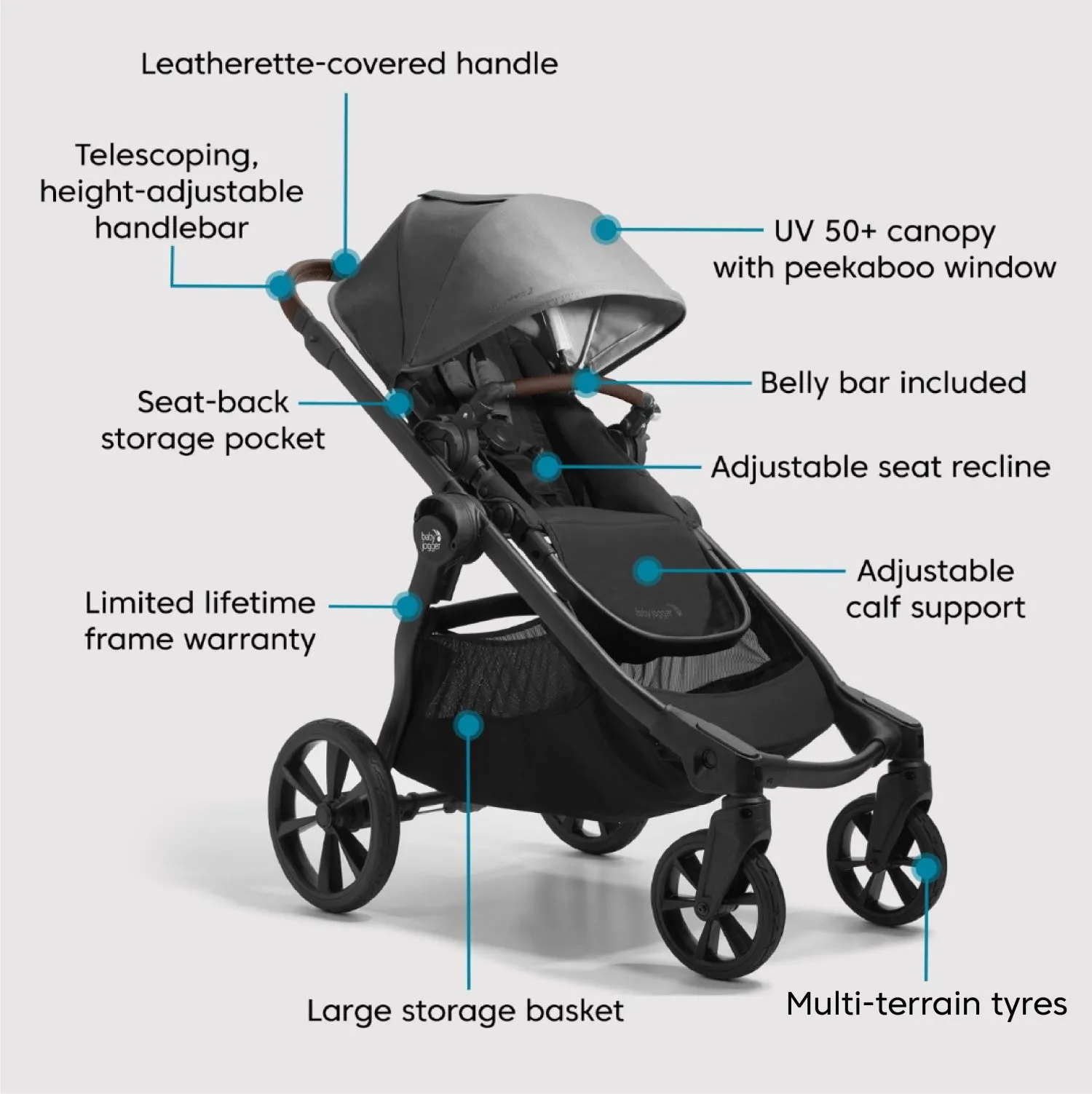 City Select® 2 Double Stroller & Bundle - Harbour Grey