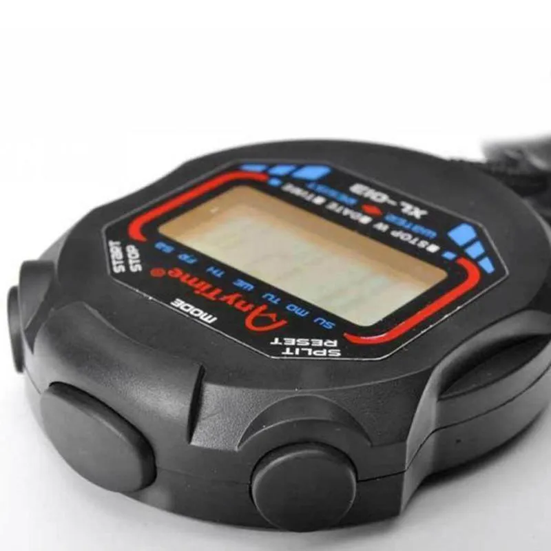 Classic Waterproof Digital Professional Handheld LCD Handheld Sports Stopwatch Timer Stop Watch With String For Sports