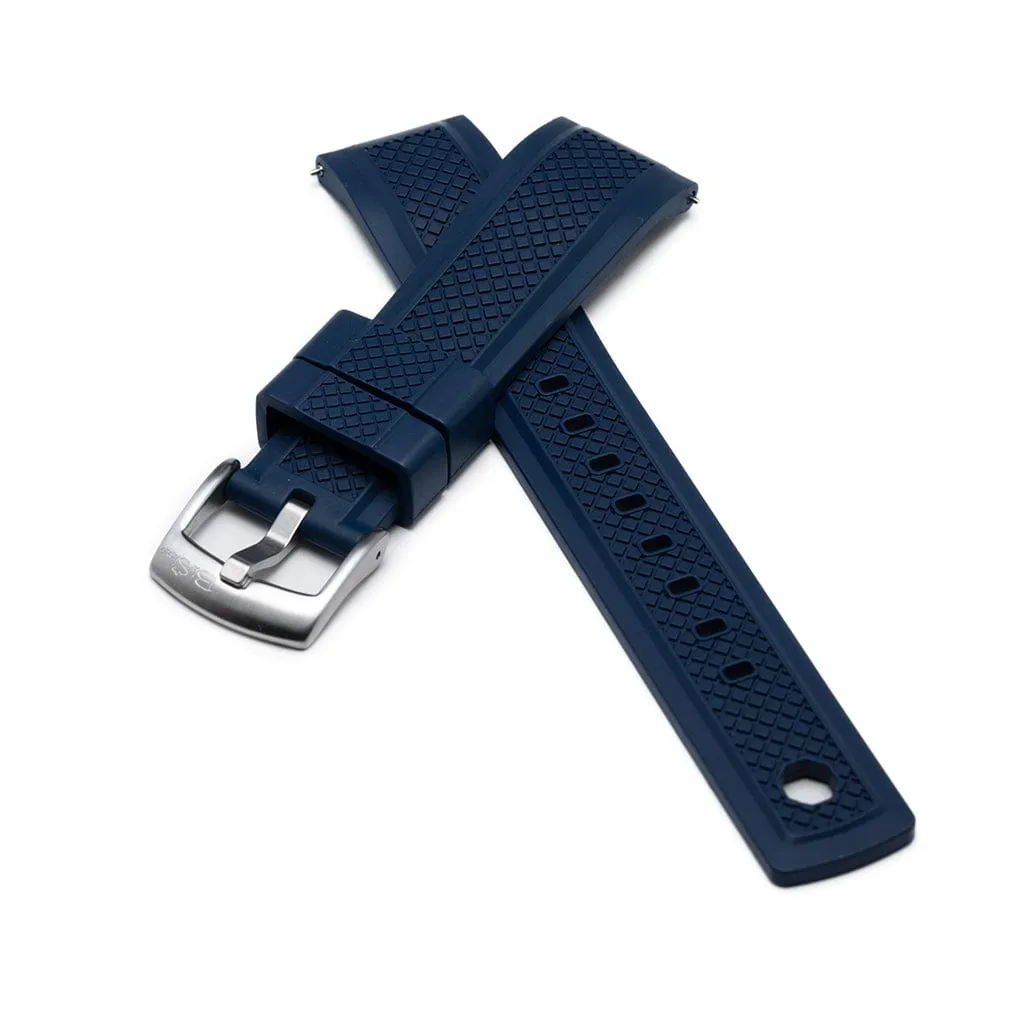 Crosshatch Rubber - Blue