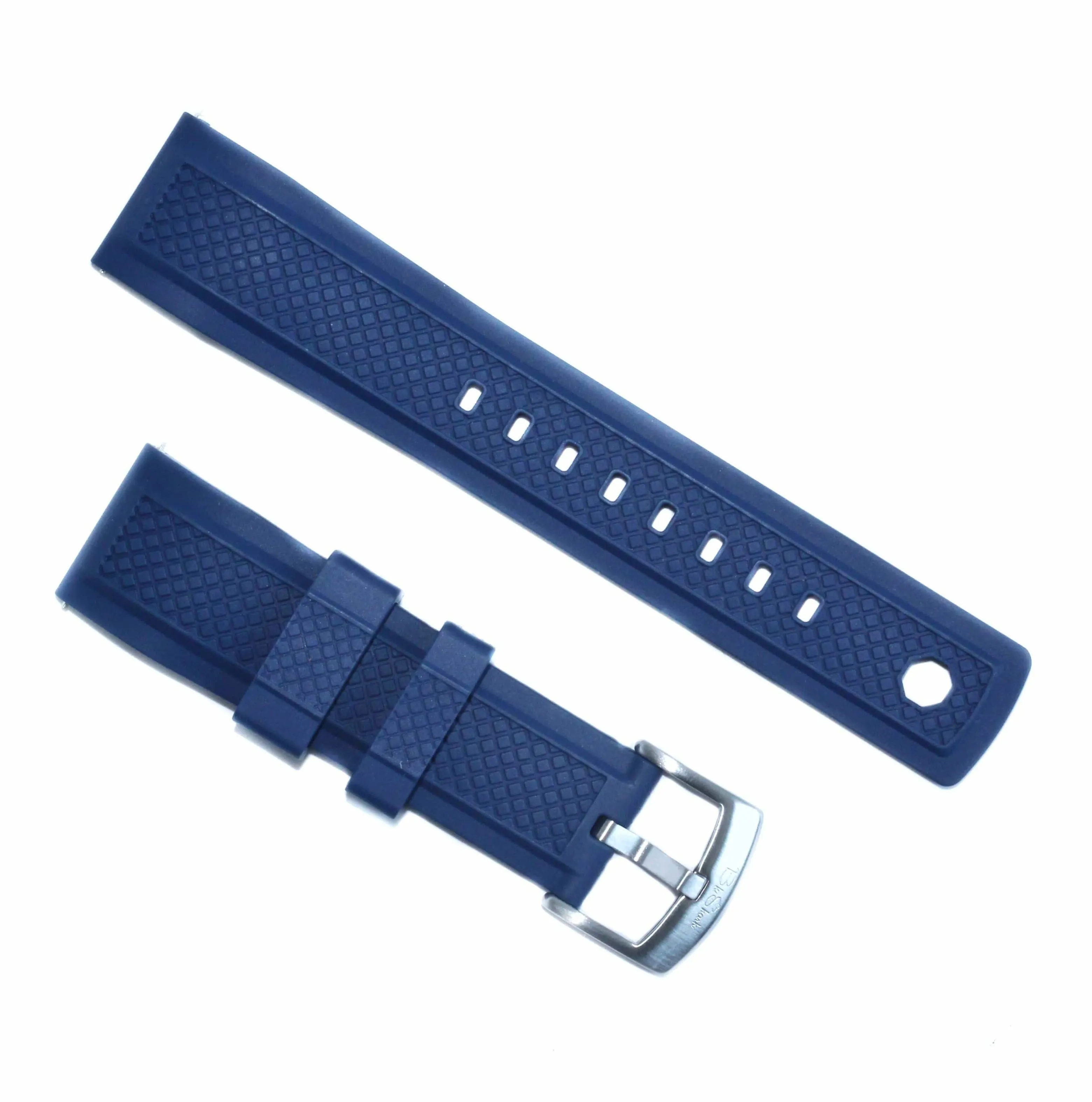 Crosshatch Rubber - Blue