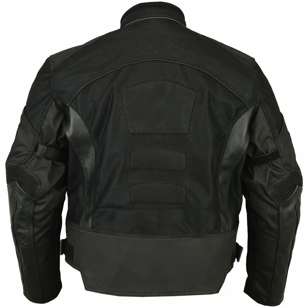 DS750BK Men's Mesh/ Leather Padded Jacket