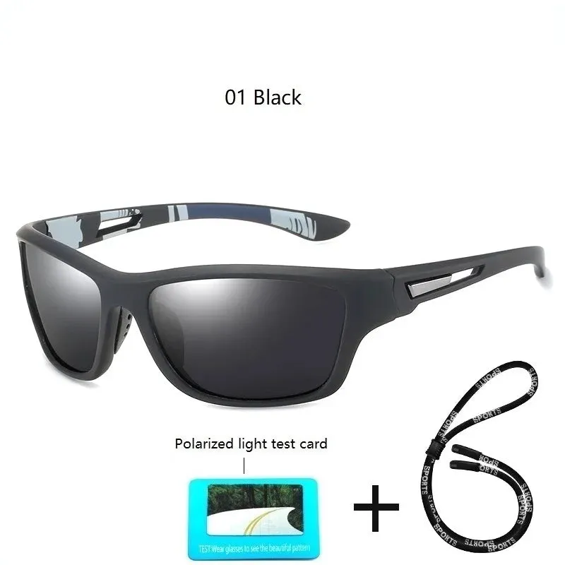 Luxury Polarized Sport Sunglasses With Chain For Men Women Fishing Hiking Anti-glare Sun Glasses Brand Designer Eyewear UV400