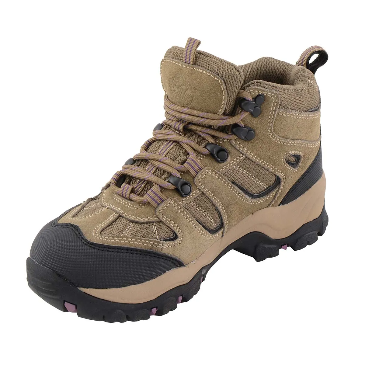 Milwaukee Leather MBL9496 Women's Brown Leather Lace-Up Waterproof Outdoor Hiking Boots Shoes