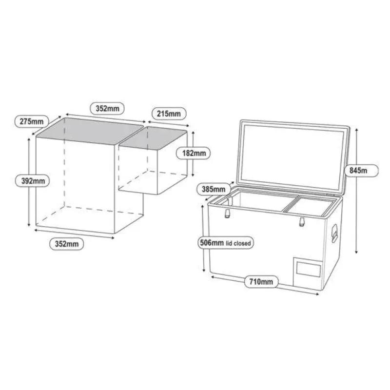 National Luna 50L Legacy Dual Zone Fridge Freezer | NLR50SL