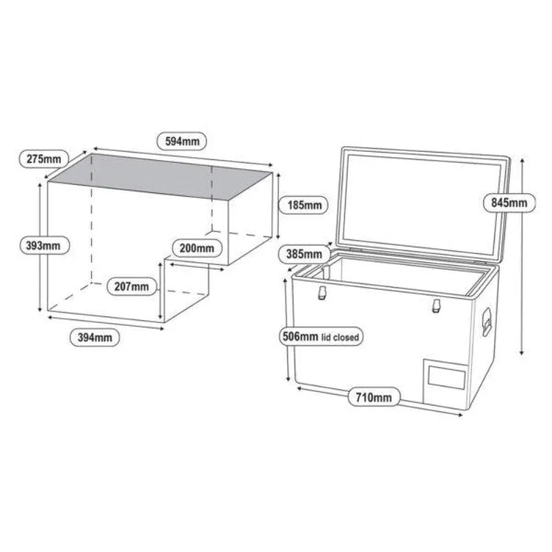 National Luna 52L Legacy Single Compartment Fridge Freezer | NLR52SL