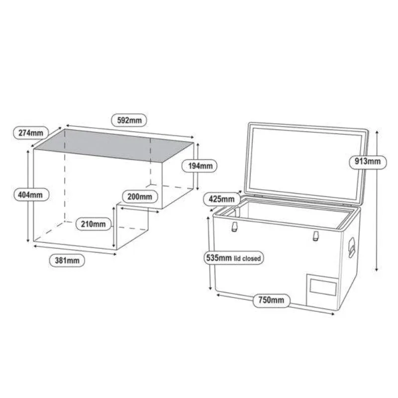 National Luna 55L Legacy Single Compartment Fridge Freezer | NLR55SL