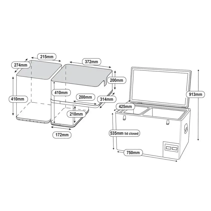 National Luna 60L Legacy Dual Control Fridge Freezer | NLR60SL