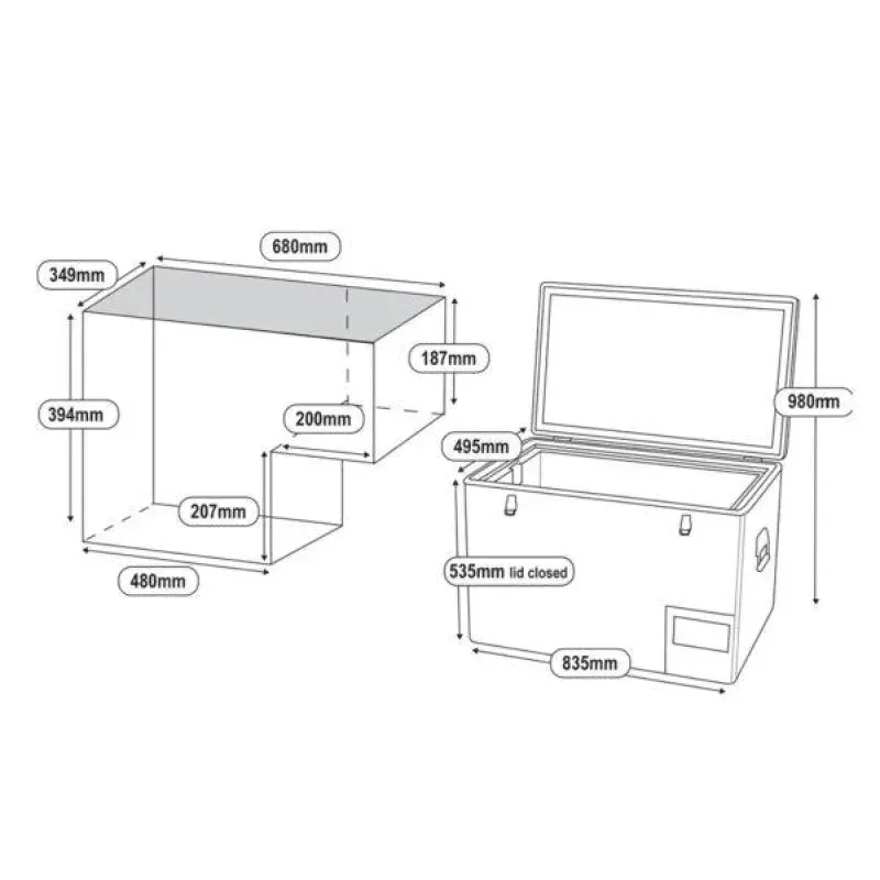 National Luna 80L Legacy Single Compartment Fridge Freezer | NLR80SL