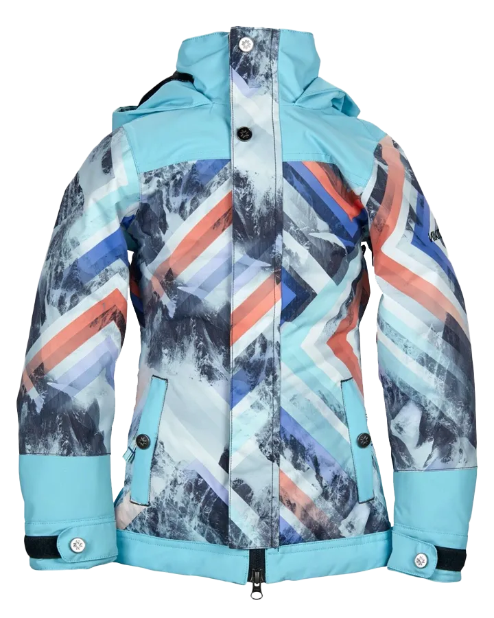 Nikita Girls Magnolia Jacket - Geo Storm/Caribean