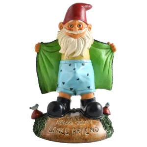 Noa Store Funny Naughty Garden Gnome Statue | Outdoor Decor | Fall Winter Halloween