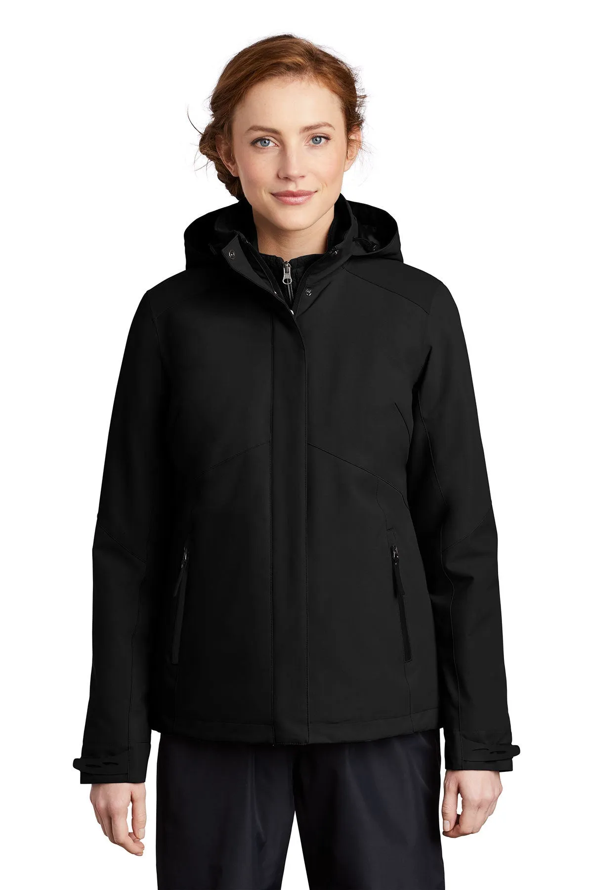 Port Authority Ladies Insulated Waterproof Custom Tech Jackets, Deep Black