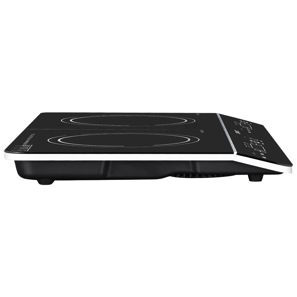 Portable Dual Zone Induction Cooktop, Touch Control - Devanti