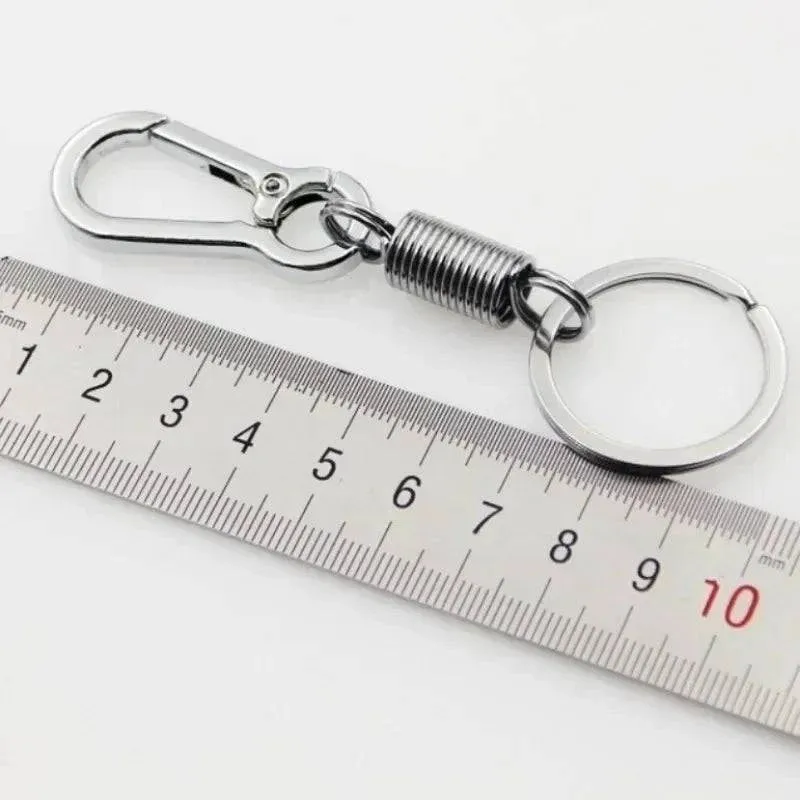 Spring Keychain Zinc Alloy Carabiner Buckle Key Rings Anti-lost Climbing Hook Car Keychians Man Metal Key Chains Accessories