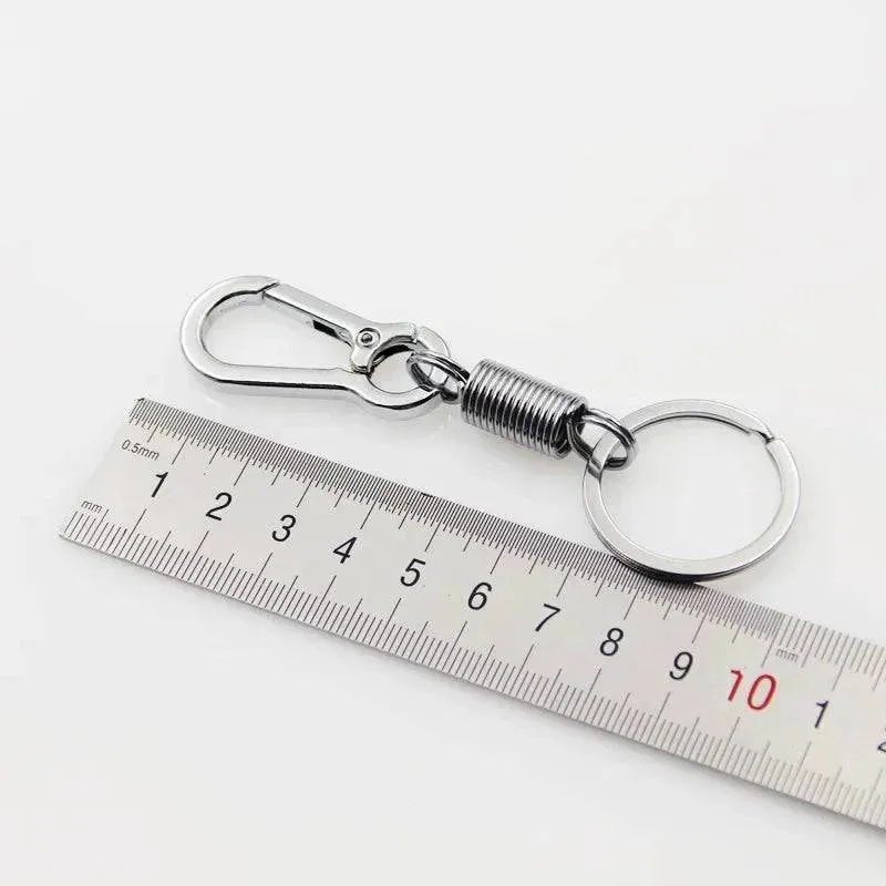 Spring Keychain Zinc Alloy Carabiner Buckle Key Rings Anti-lost Climbing Hook Car Keychians Man Metal Key Chains Accessories