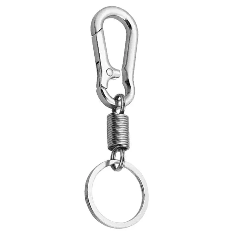 Spring Keychain Zinc Alloy Carabiner Buckle Key Rings Anti-lost Climbing Hook Car Keychians Man Metal Key Chains Accessories