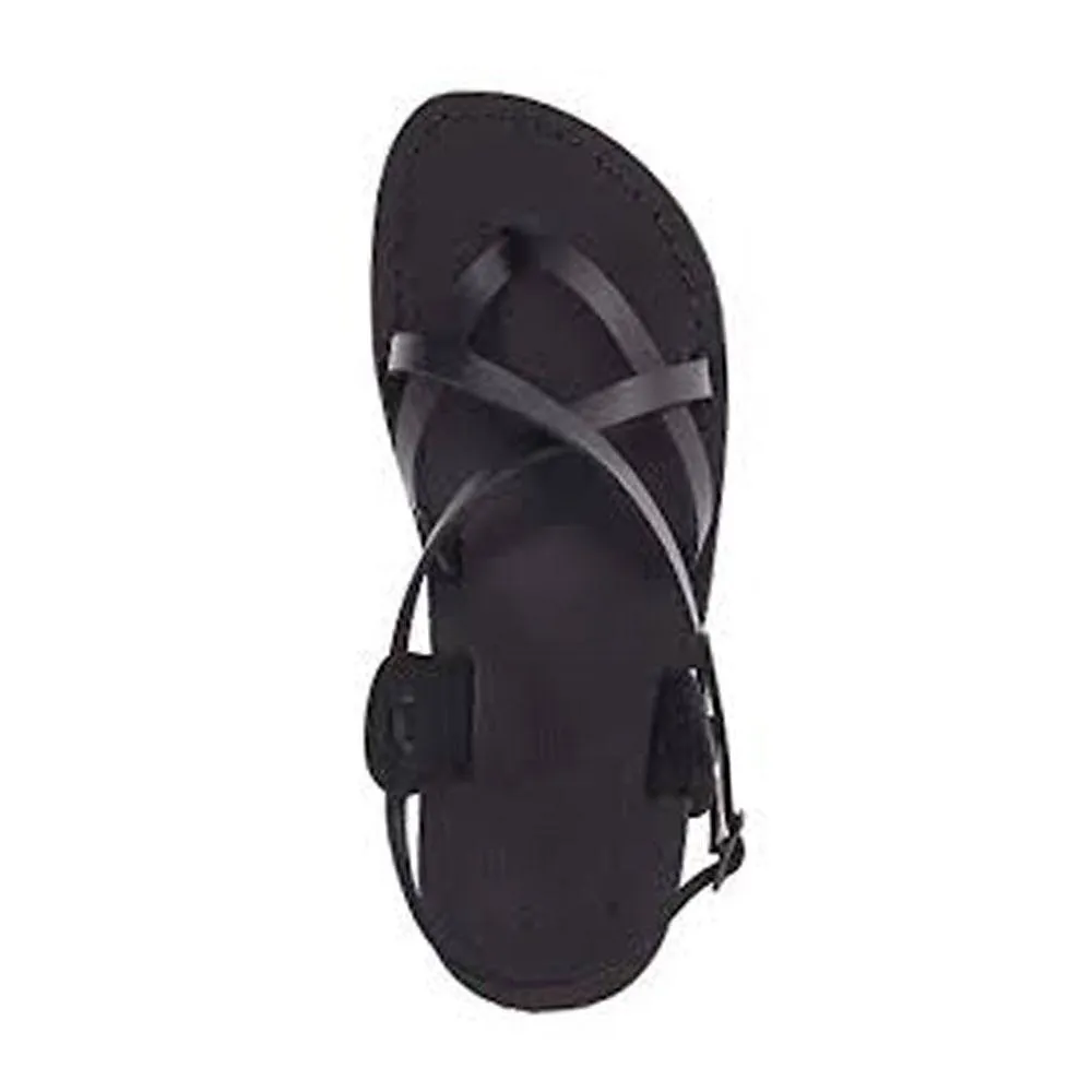 Tamar Buckle - Leather Flip Flop Sandal | Black