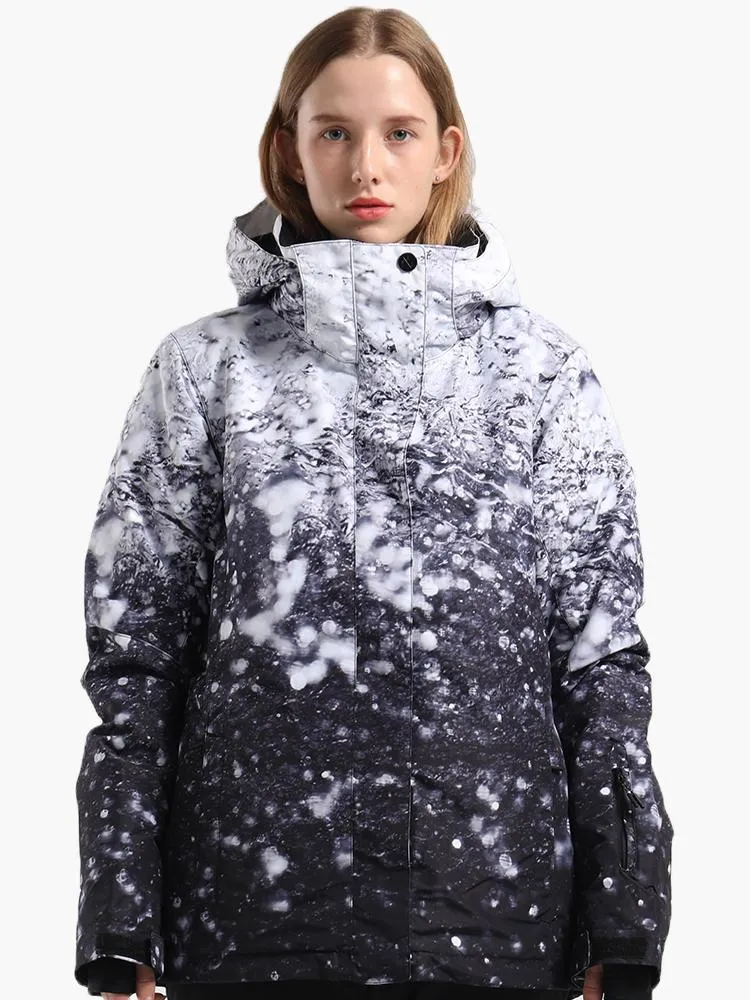 Water Drops Colorful Women's Snowboard Ski Jackets