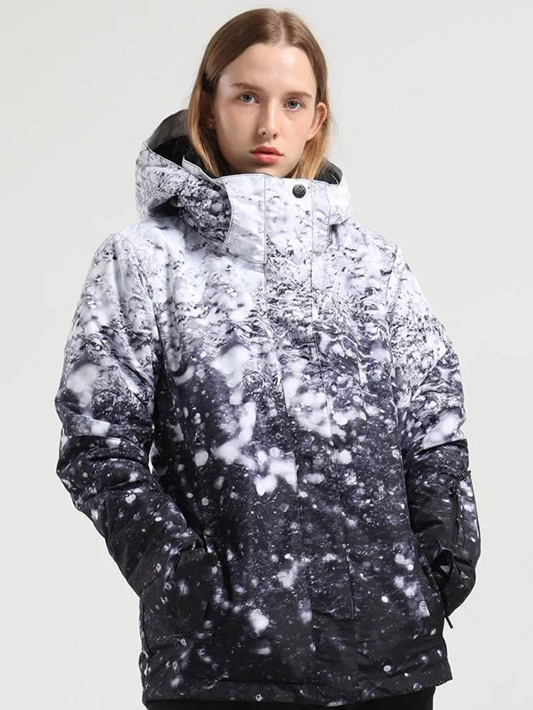 Water Drops Colorful Women's Snowboard Ski Jackets